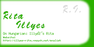rita illyes business card